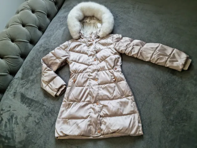 Older Girls Ted Baker Coat Fur Hood Age 11