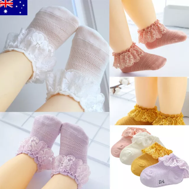 Toddler Girl Cute Cotton Ankle Socks Infant Ankle Ruffle Frilly,Short Lace Socks