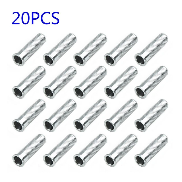 100 Inserts De Connexion Pour Têtes De Flèche à Large Tête - Aluminium, Couleur Argent, Neuf