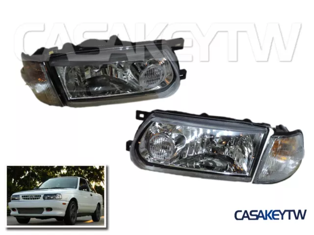New 1991 92 93 1994 Clear Headlights Corner Lamp Lights For Nissan B13 Sentra