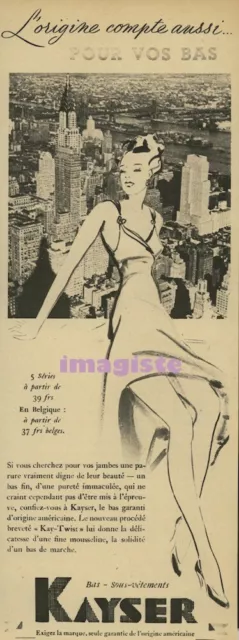 Original Vintage French Fashion Ad (1939): Kayser Lingerie