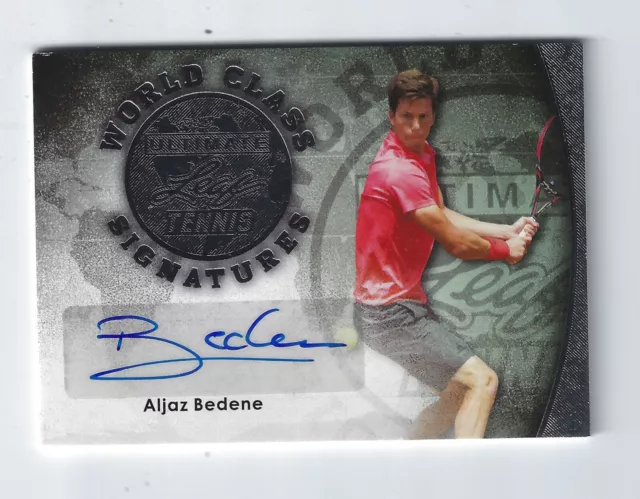 2015 Leaf Ultimate Tennis World Class Autographs Silver Etched Foil #SAAB1 Aljaz