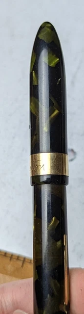 Sheaffer 14k Autograph Oversize Balance Green vintage fountain pen solid gold 5