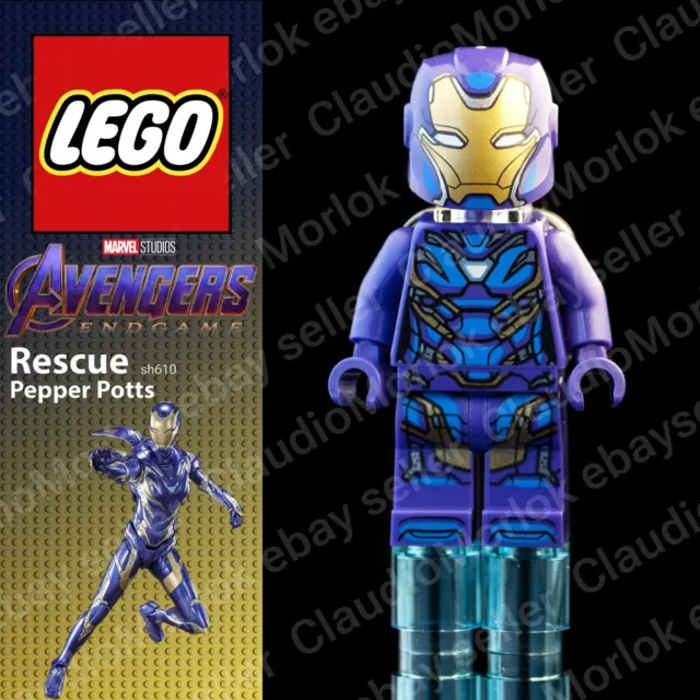 ⭐ LEGO Rescue Pepper Potts sh610 Minifigure Marvel Avengers 76144 Iron Man