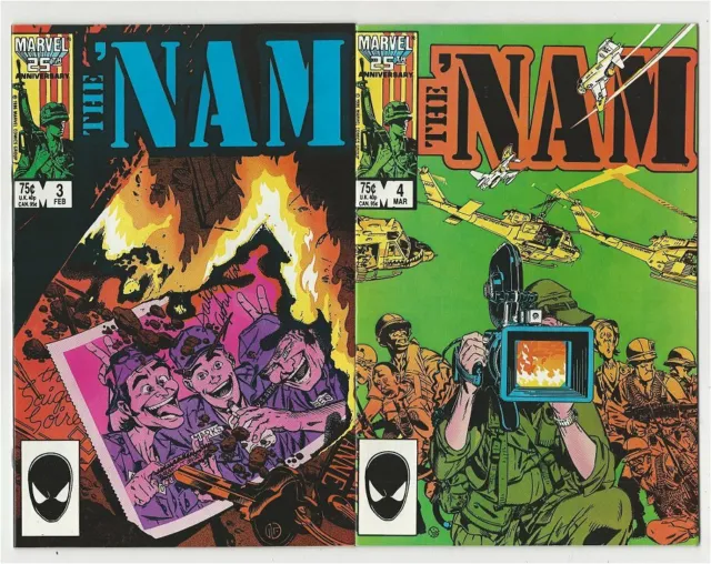 1986 Marvel Comics - The Nam Issues 3 & 4 - High Grade Copies
