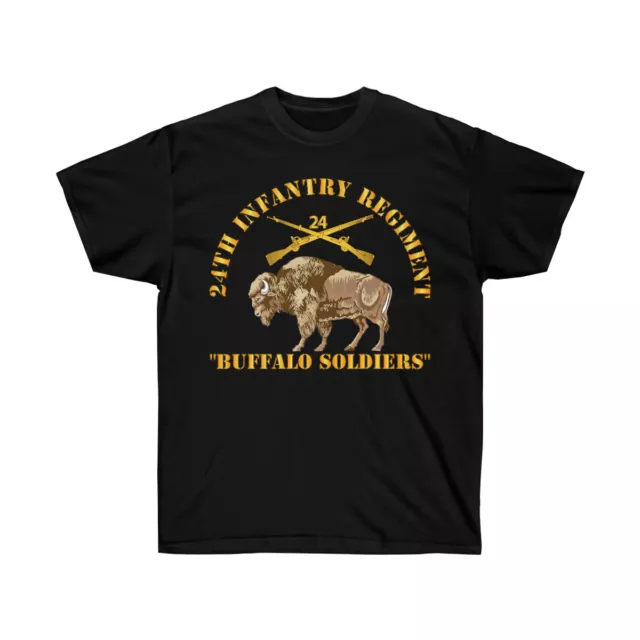 Classic - Unisex Ultra Cotton Tee - 24th Infantry Regiment - Buffalo Soldiers