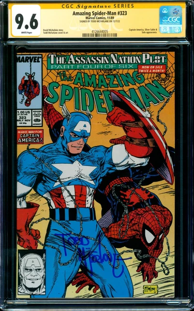 Amazing Spider-Man #323 CGC SS 9.6 signed Todd McFarlane CAPTAIN AMERICA