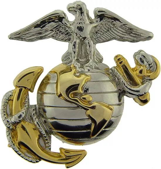 US Marine Corps Emblem USMC Eagle Globe Lapel Hat Pin Badge Official Licensed