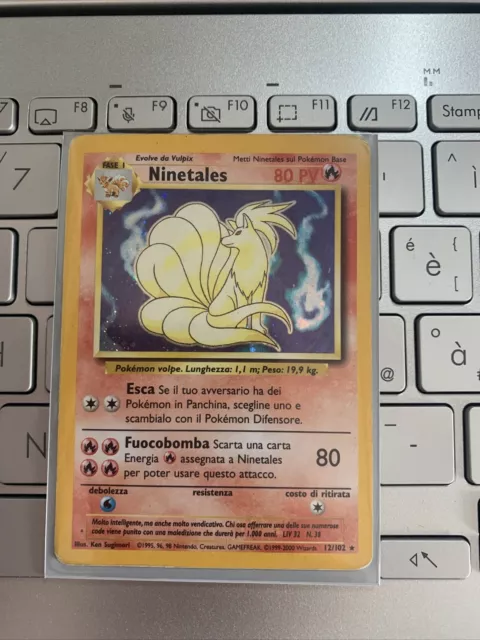 Pokemon Ninetales Holo 12/102 Set Base ITA