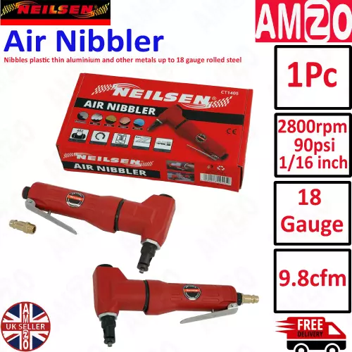 Neilsen Air Nibbler Steel Radius Cutter Tin Aluminium Metal Upto 18 Gauge CT1405