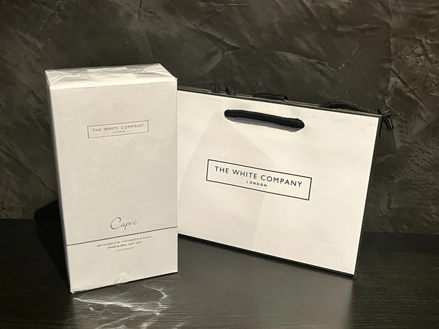 The White Company Capri Hand Wash & Hand & Body Cream, 2x 250ml + Gift Bag - NEW