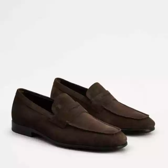 TOD’S Brown Suede Leather Loafers Size 10