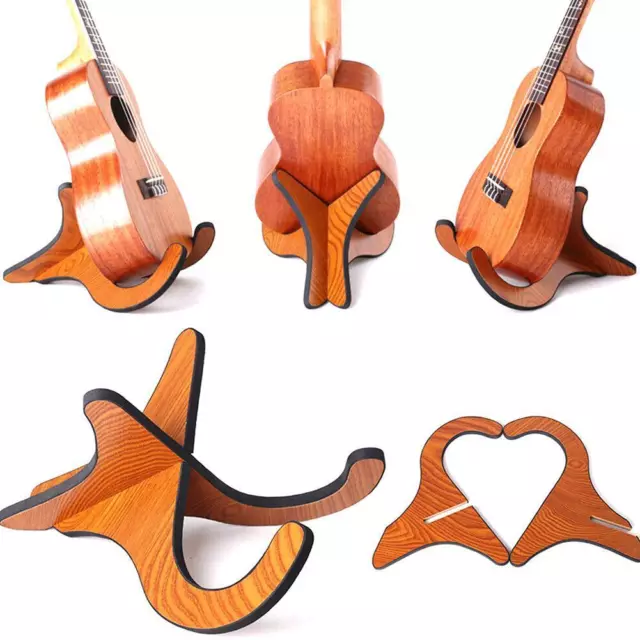 Folding Ukulele Violin Bass Guitar Stand A Frame Floor B5E8 Hanger Ra Z0I5