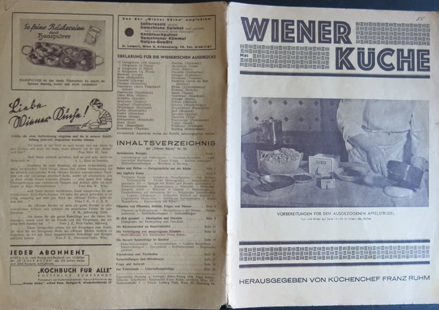WIENER KÜCHE Nr. 55 vom Mai 1935 Herausgeb. F. Ruhm