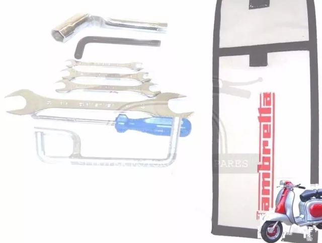 Kit de herramientas manuales Lambretta de 7 piezas y juego de llaves...