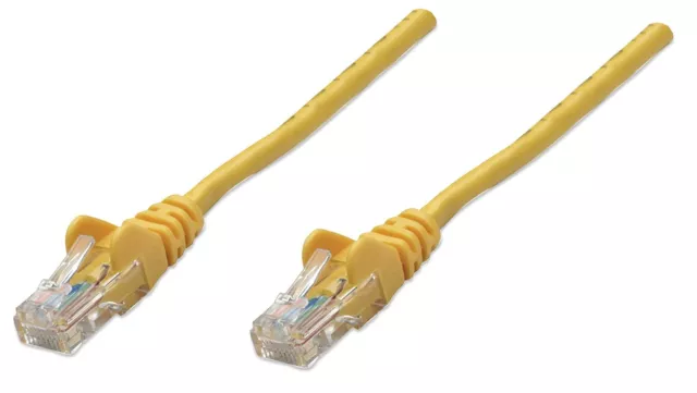 Intellinet Network Patch Cable, Cat5e, 2m, Yellow, CCA, U/UTP, PVC, RJ45, Gold P