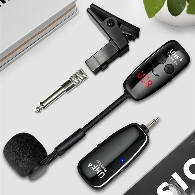 Sistema microfonico wireless UHF migliorato per sassofono per professionisti