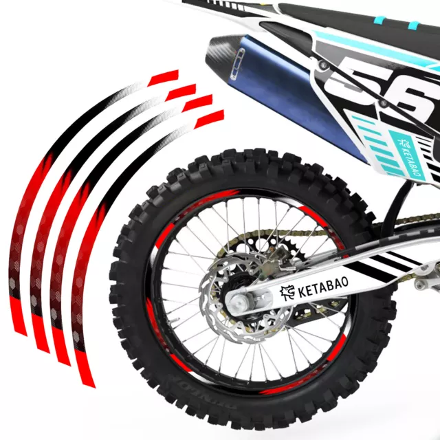 BLUE B01B 21" 18" Wheel Rim Tape Decal Sticker For Kawasaki KLX 250 S SA 2018-21