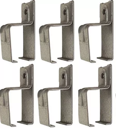 (6) ea Stanley N104-349 Galvanized Single Barn Door Box Rail Brackets