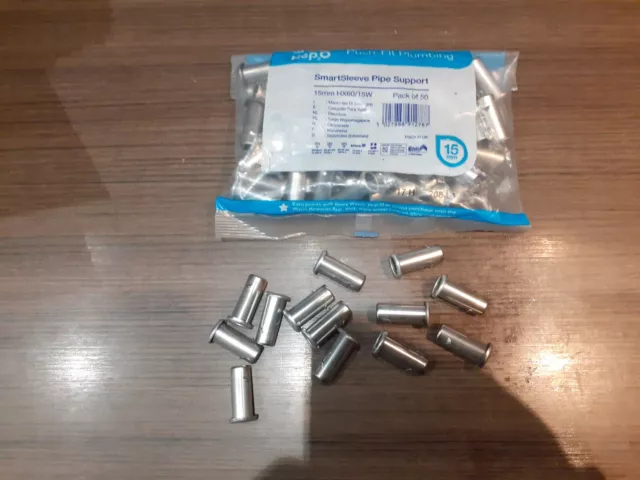 Hep20 15mm Smartsleeve Pipe Support - Pack of 50 Plus 13 Loose  63 In Total