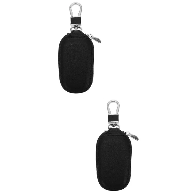 Portachiavi In Pelle Bovina Rossa Con Cerniera E Finestra Trasparente – Custodia Antigraffio Per Telecomando Auto, 8x5x2 Cm - 3