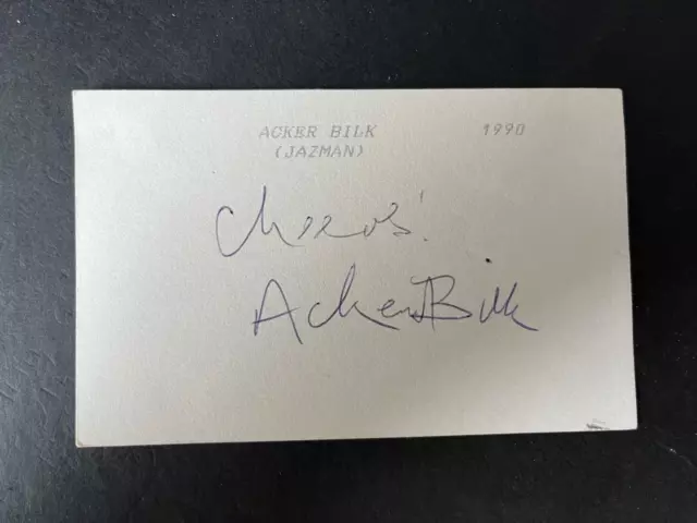 Acker Bilk - Chart Topping Musician / Clarinetist - Signed White Card