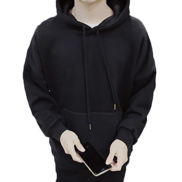 Mens Thick Warm Fleece Lined Hooded Hoodie Winter Zip Up Coat Jacket Sweatshirt✔