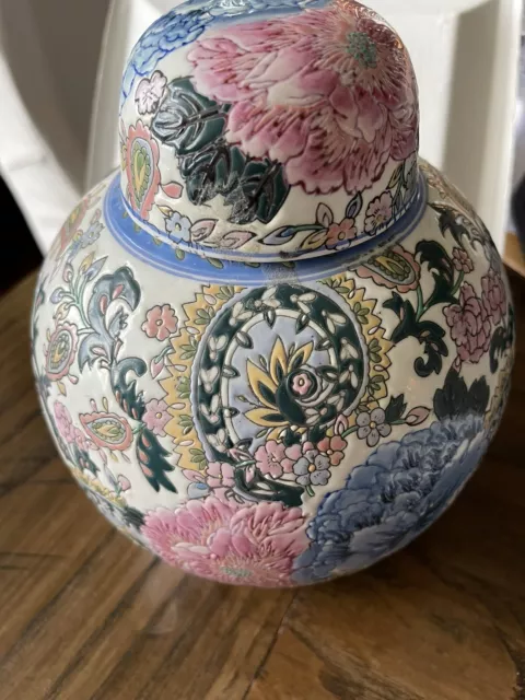 ANDREA by SADEK VICTORIA MORLAND FAIANCE DECORATIVE VASE WITH LID