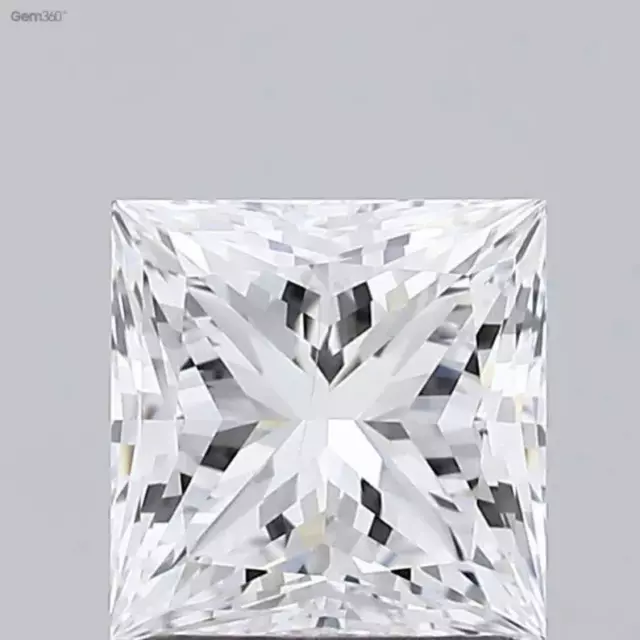 1.56 Karat D Farbe EGL Zertifiziert Künstlicher Prinzessin Diamant Exzellent Cut