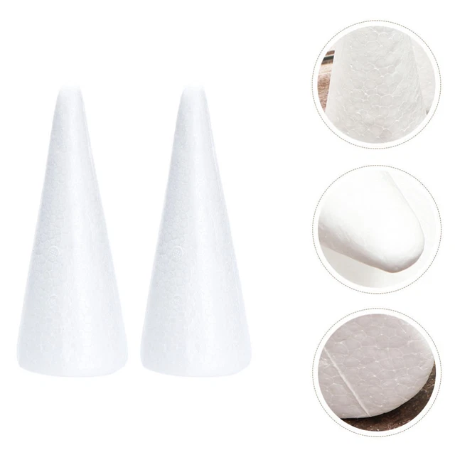 6 piezas Conos blancos Juguetes en forma de cono Niños Hágalo usted mismo Fiesta Decoraciones Cono Adornos