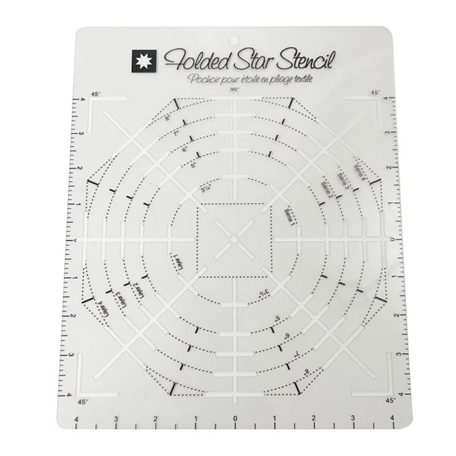 Interfacing Guide FOLDED STAR INTERFACING Templates Sewing Guide Quilting Templates for ...