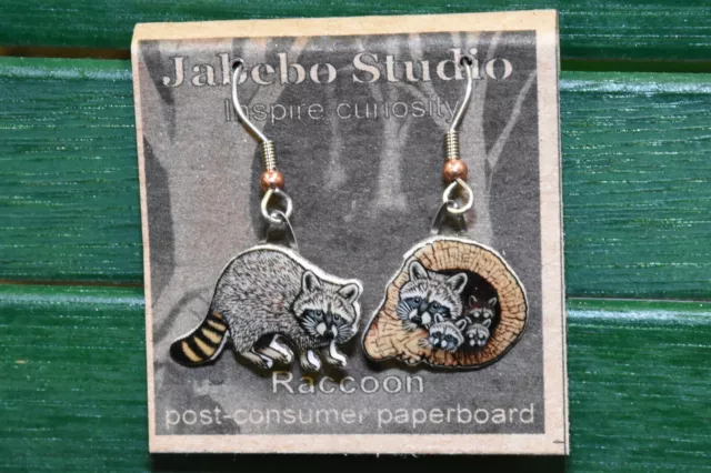 Jabebo Earrings Raccoon