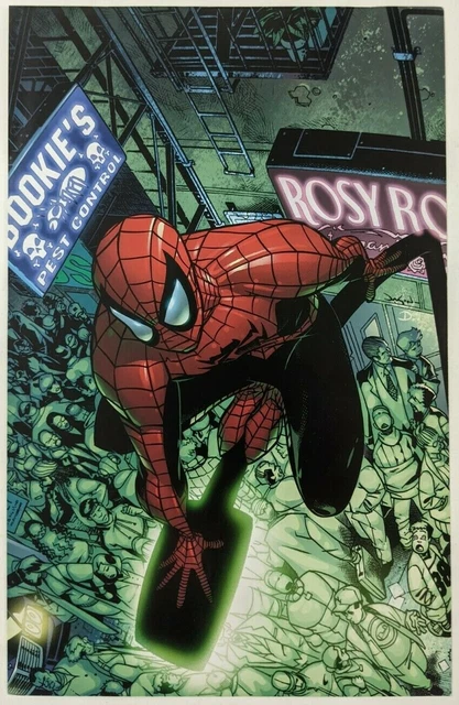 AFFICHE DE BANDE dessinée Spider-Man Daredevil endommagée art Marvel ...