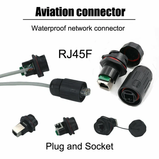 Plug Waterproof Rj45 RJ45 WATERPROOF CONNECTOR Plug Cat5e Cat6 Network LAN Ethernet Patch ...