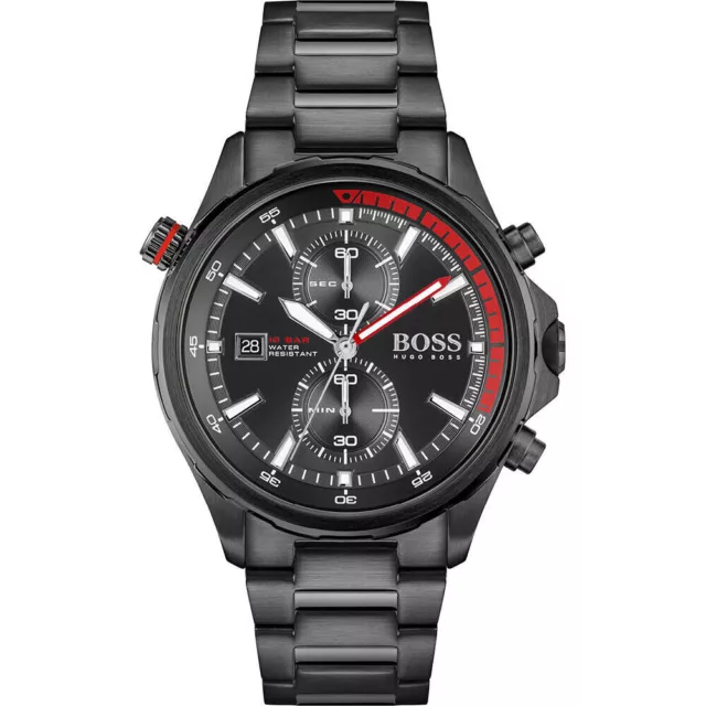 Hugo Boss Orologio Globetrotter Da Uomo Hb1513825 Quadrante Nero - Garanzia...