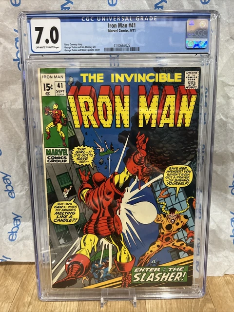 The INVINCIBLE IRON MAN #41 CGC 8.0 Off-White to White Pages