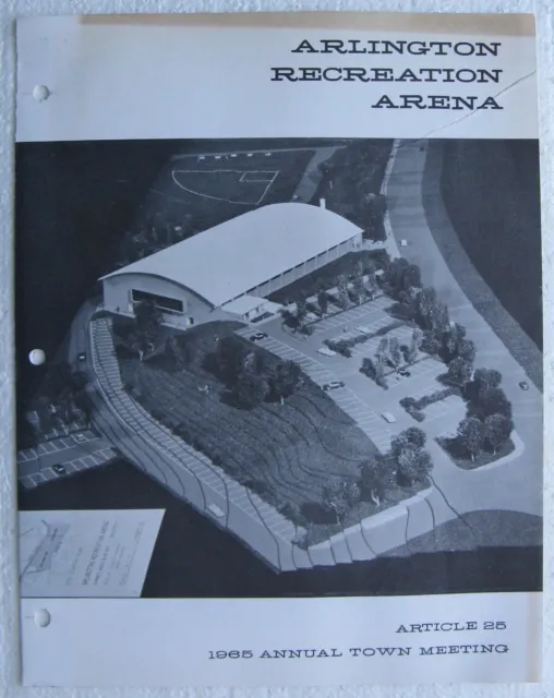 Arlington (Ma.) Recreation Arena 1965 Town Meeting Brochure (Ed Burns Arena)