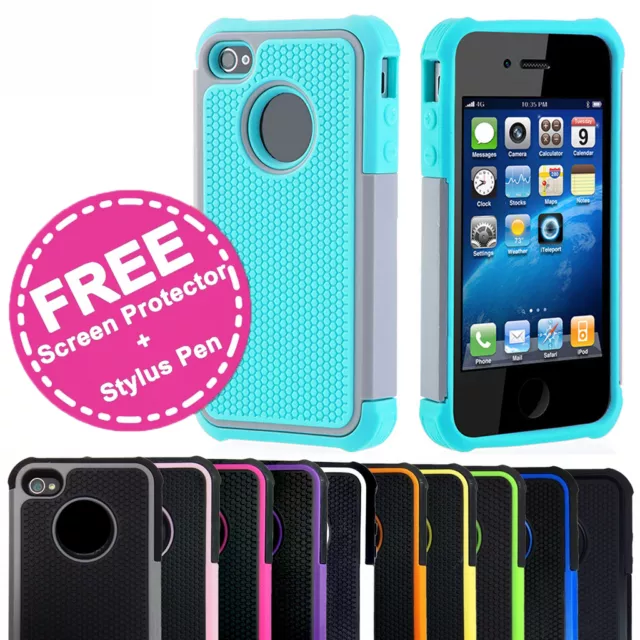 Shockproof Heavy Duty Tough Gel Shock Case Cover for Apple iPhone SE 5S 5 4S 4