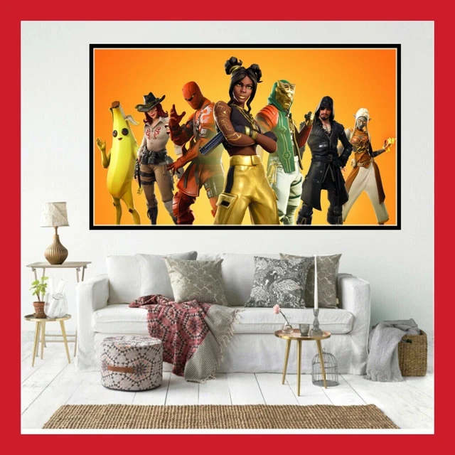 Poster Fortnite Skin Midas Saison 4 - Toile 100% Coton - Neuf - Déco Gamer