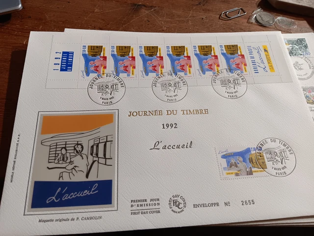 Enveloppe 1er Jour Jeux Olympiques 1992 – Carnet De Timbres France – Très Bon état