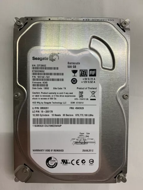 Hard Disk 3.5" SATA SEAGATE BARRACUDA 7200.12 ST500DM002 500GB