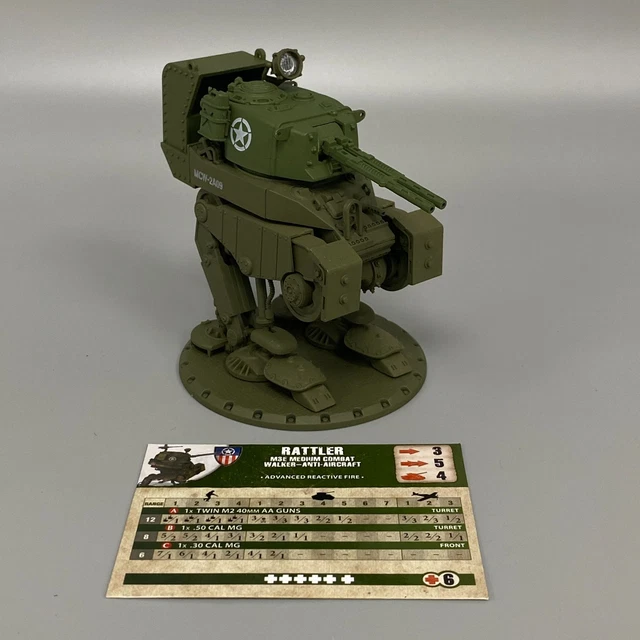 DUST TACTICS RATTLER M3E Medium Combat Walker Anti-Aircraft Miniature ...