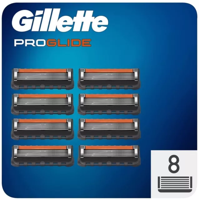 Pack 8 Lames GILLETTE Proglide Recharge de Rasoir fusion 5 Gilette NEUF ORIGINAL