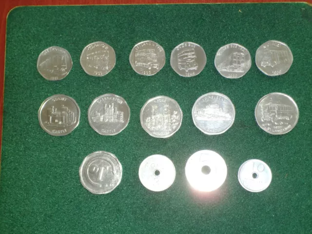 Set of 15 different National Travel Tokens (no duplicates)