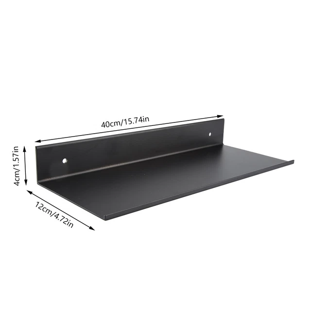 #40 cm estante mate espacio de aluminio de una sola capa negro para baño