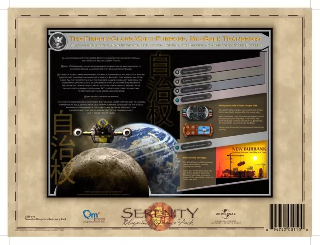 (12x16) Serenity Movie Firefly Blueprints Reference Pack Spiral Bound Book 3