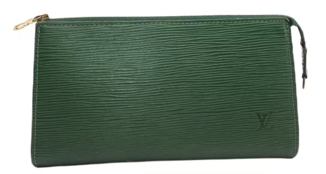 Auth Louis Vuitton Epi Pochette Accessoires Pouch Borneo Green M52944 Used