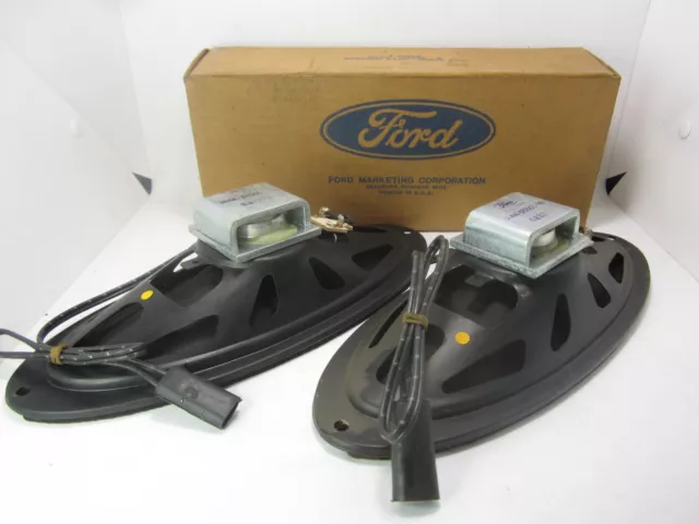 71-72 Ford Custom Galaxie 500 LTD Door Speaker Pair (2) NOS D1AZ-18808-A