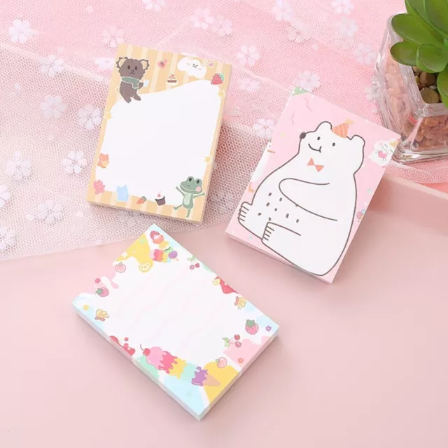 100 sheets/set Kawaii Cute Bear Sticky Notes Memo Pad Diary Stationary Flakes