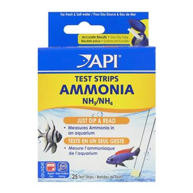 API Ammonia Test Kit Strips Aquarium Water NH3 NH4
